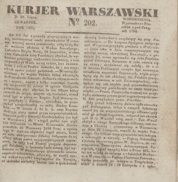 Kurjer Warszawski.