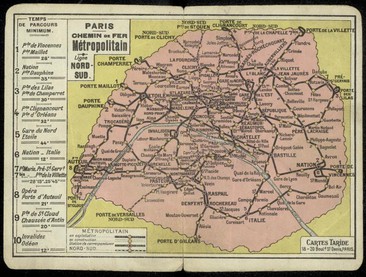 Paris : chemin de fer Métropolitain : ligne nord-sud.