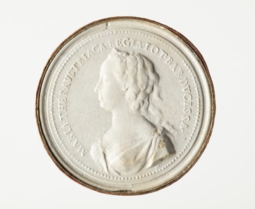 Odlew gipsowy: medal. Franciszek Stefan Lotaryński (1708-1765) i Maria Teresa Habsburg (1717-1780). [1736], rewers